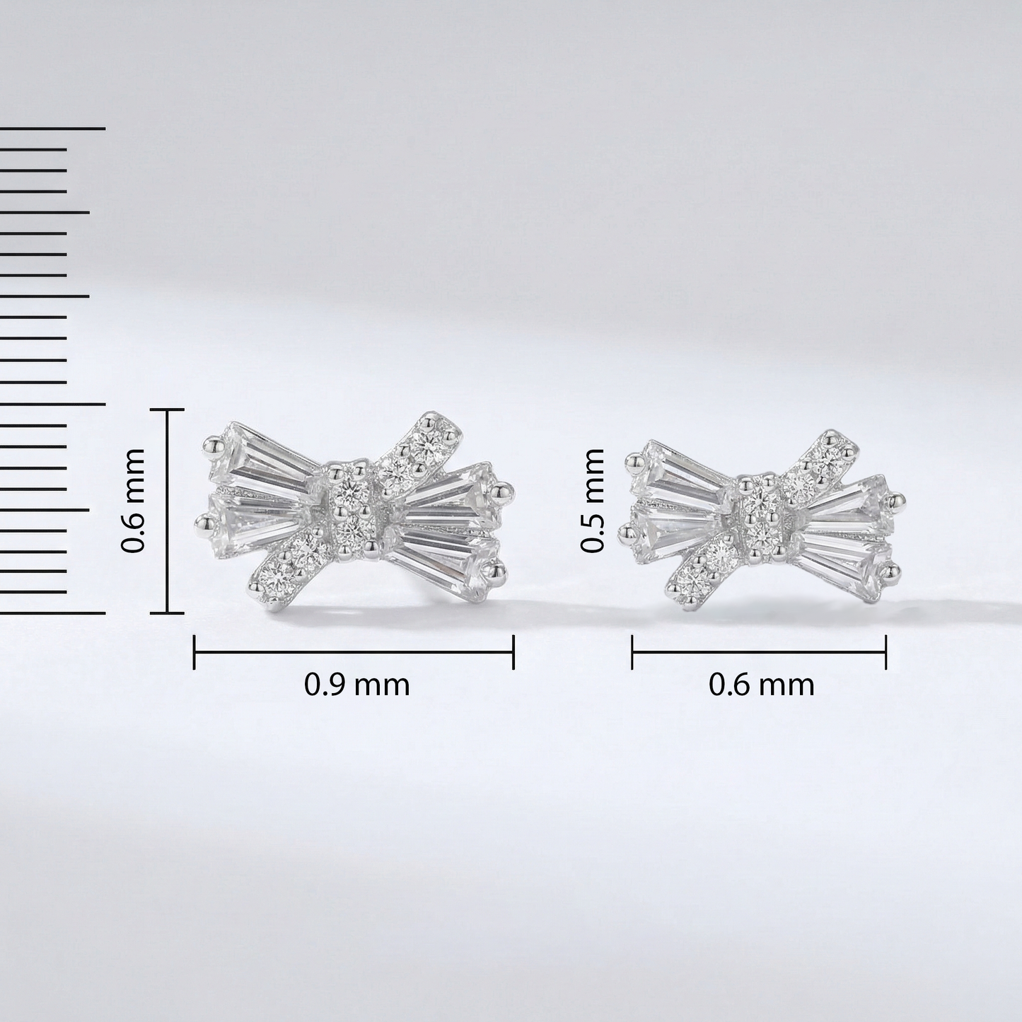Bow Silver Earrings (Large)