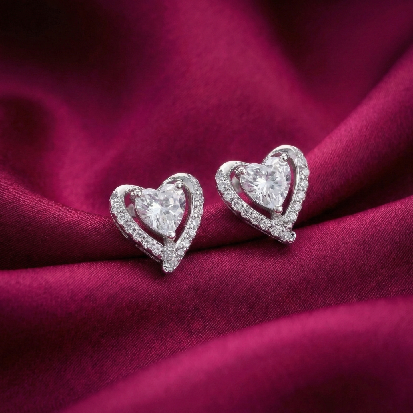 Young Love Silver Earrings (Large)