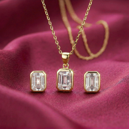 Regalia Silver Chain with Earrings and Chain