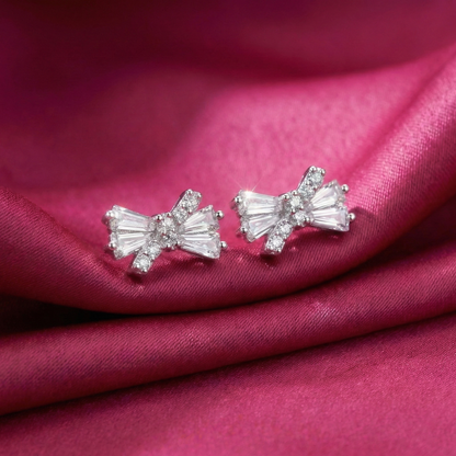 Bow Combo Silver Earrings (3 Pair Combo)