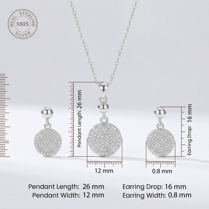Oria Silver Chain with Earrings and Chain
