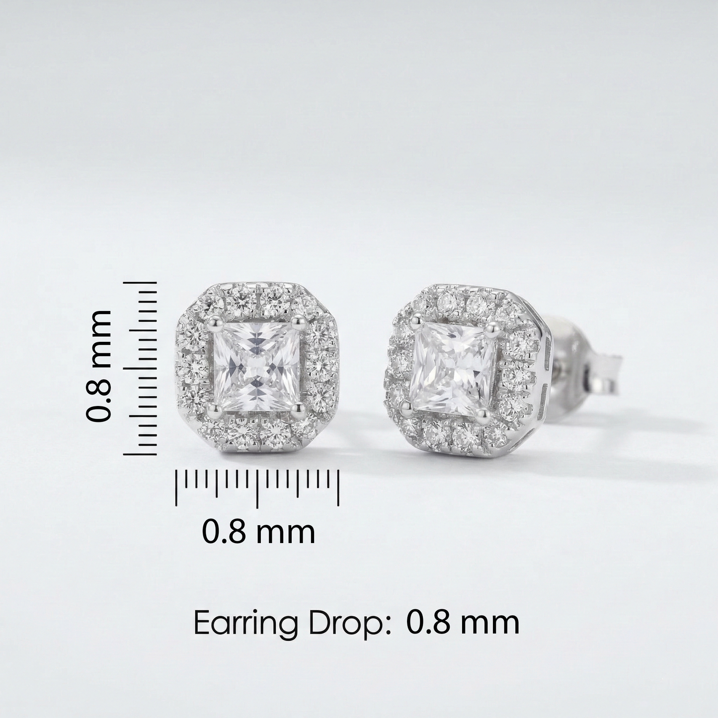 Princess Silver Earrings (Large)