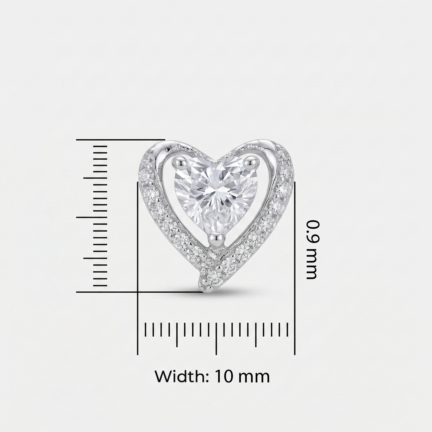 Young Love Silver Earrings (Large)
