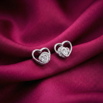 Young Love Silver Earrings (Medium)