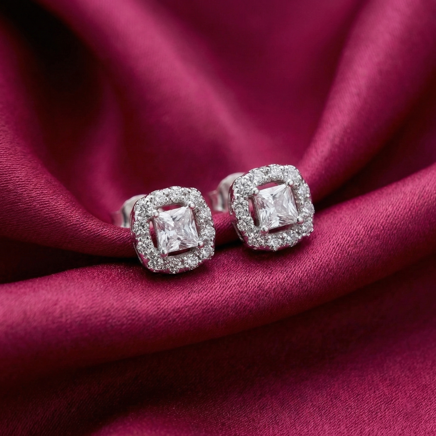 Princess Silver Earrings (Medium)
