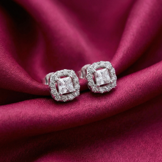 Princess Silver Earrings (Medium)
