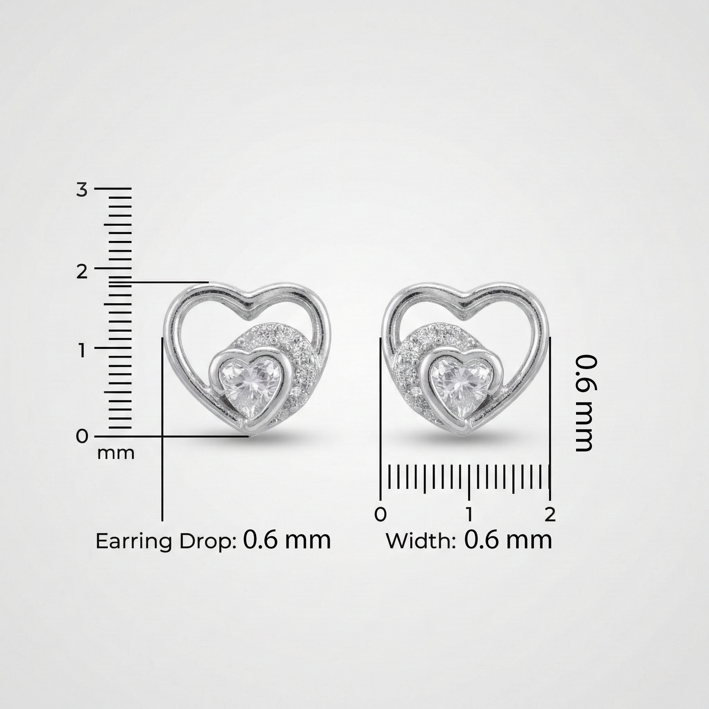 Young Love Silver Earrings (Medium)