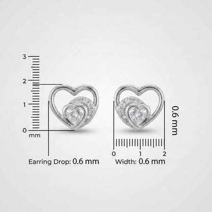 Young Love Silver Earrings (Medium)