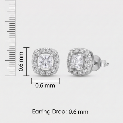 Princess Silver Earrings (Medium)